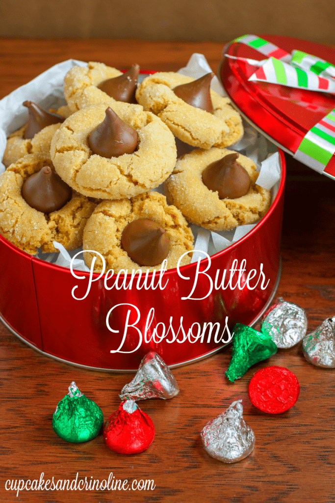 Peanut Butter Blossoms in gift tin for Christmas Gift Giving from 
