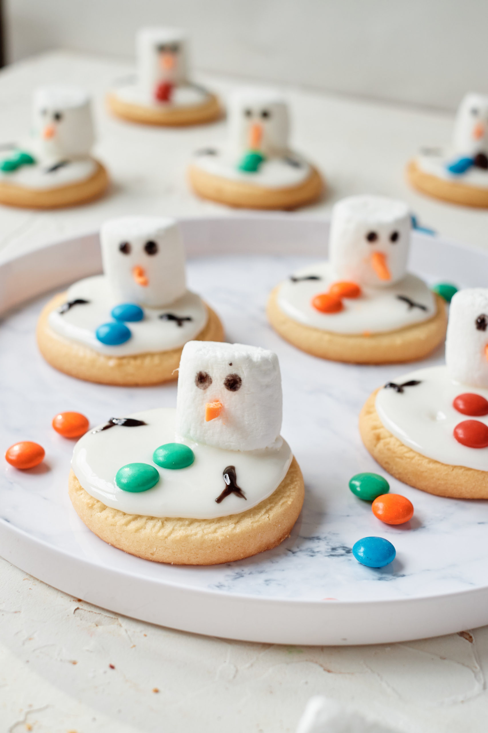 melted snowman cookies