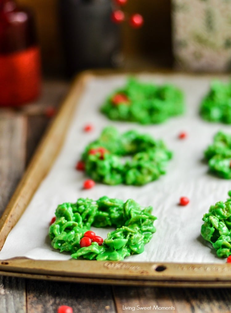 no bake christmas wreath cookies recipe