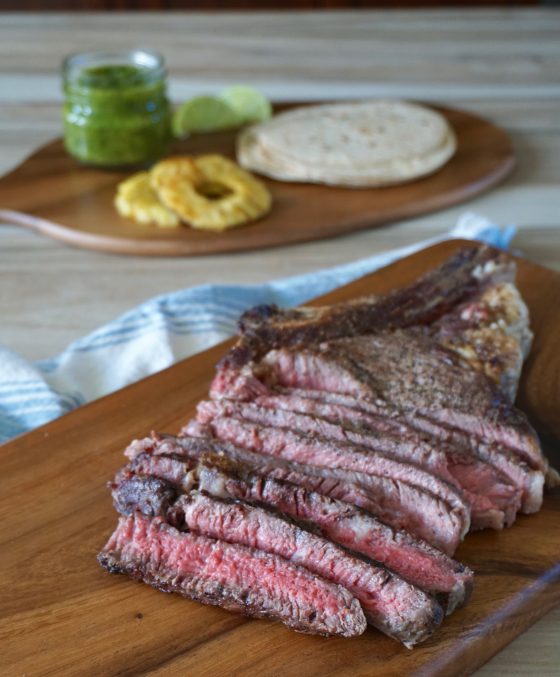 Tips for Grilling with Lump Charcoal and Grilled Steak Tacos with Pineapple Chimichurri