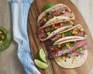 Tips for Grilling with Lump Charcoal and Grilled Steak Tacos with Pineapple Chimichurri