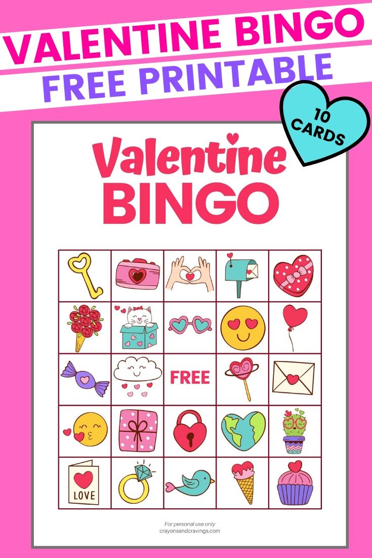 Valentine BINGO, easy Valentine's activity for kids