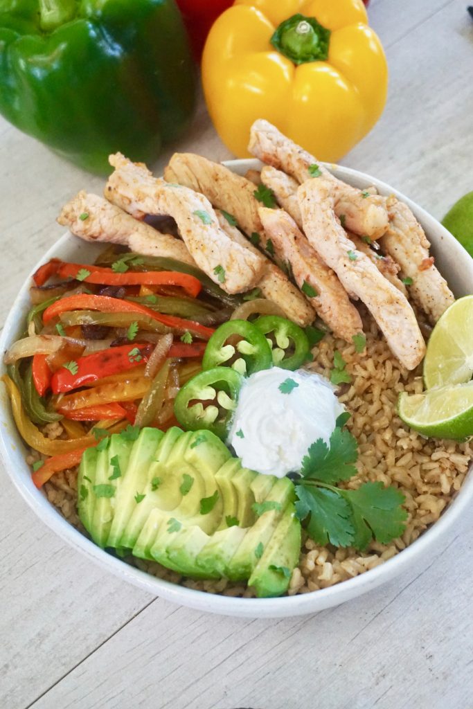 Easy Chipotle Pork Fajitas Bowl