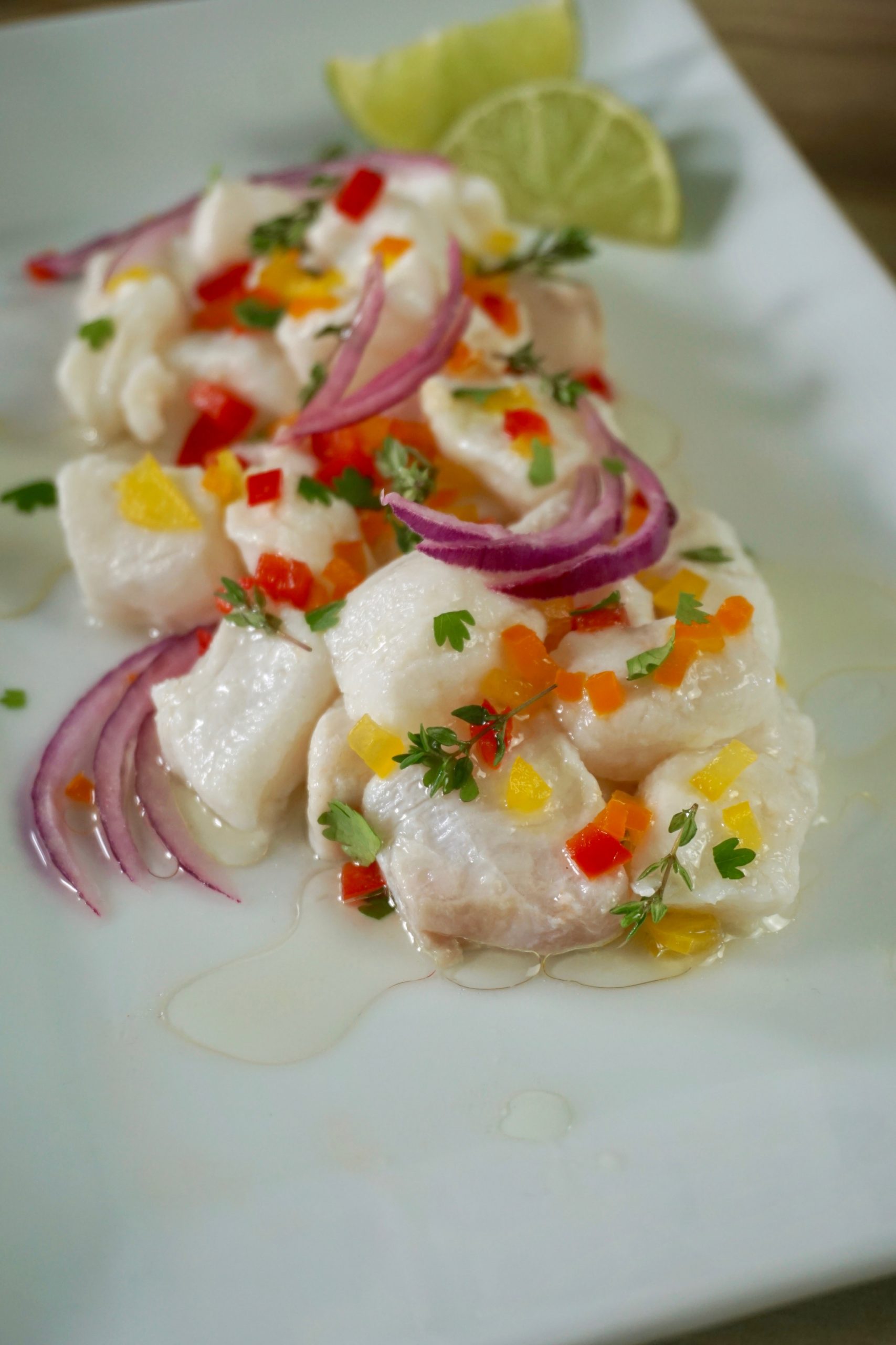 Peruvian fish ceviche