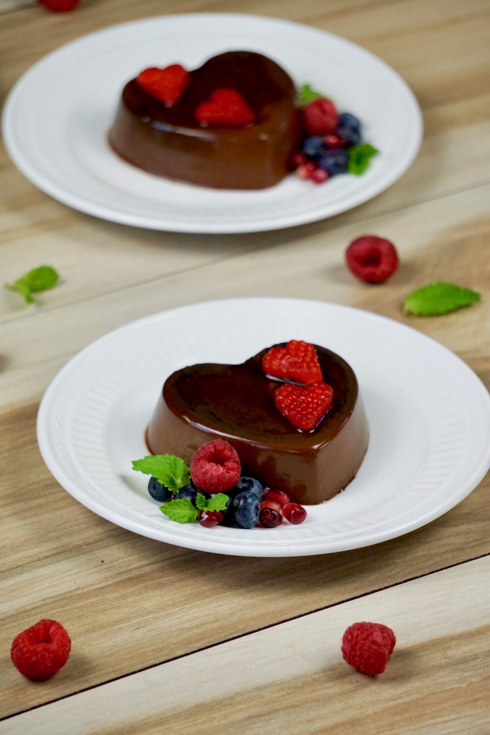 Nutella flan Valentine's Day chocolate dessert