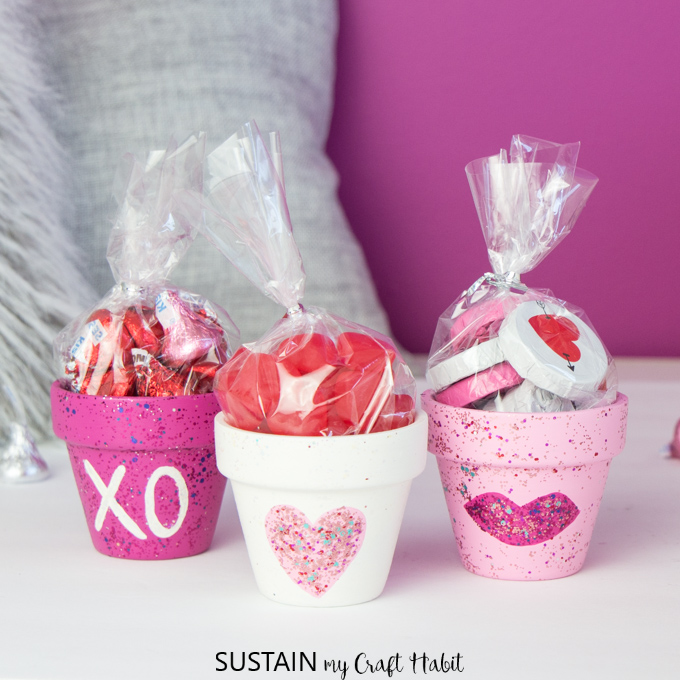 Valentine's Day Clay Pots, Valentine's crafts for kids