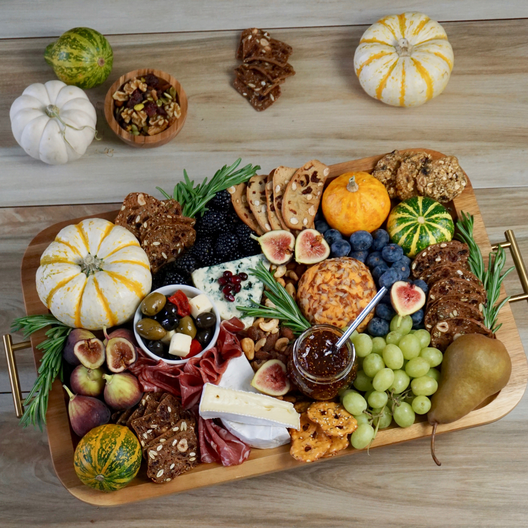 Simple Savory Fall Grazing Board {Charcuterie Board} - Craft Create Cook