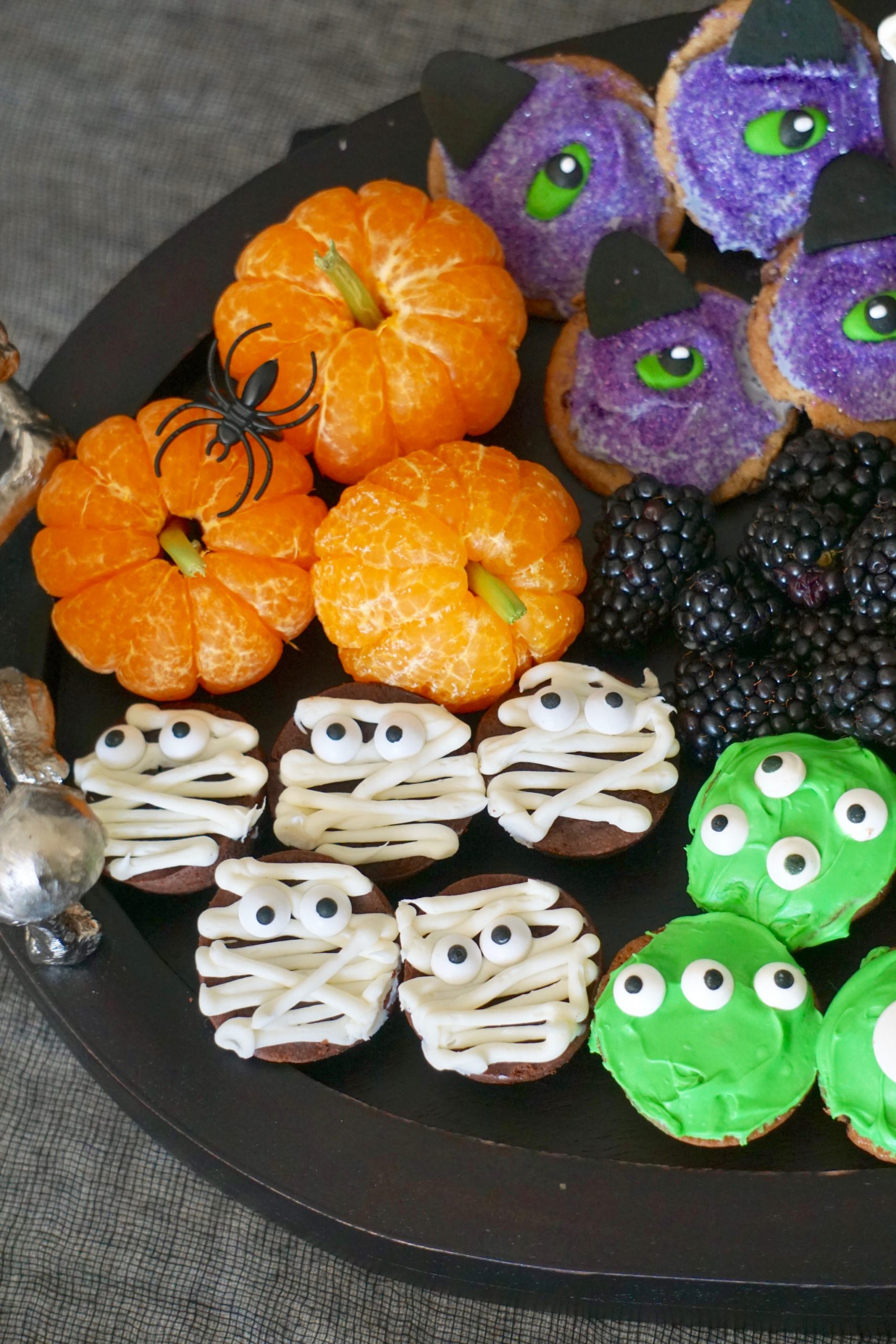 Halloween dessert and fruit board