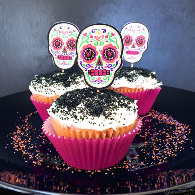 Day of the Dead cupcake toppers and other Cricut projects