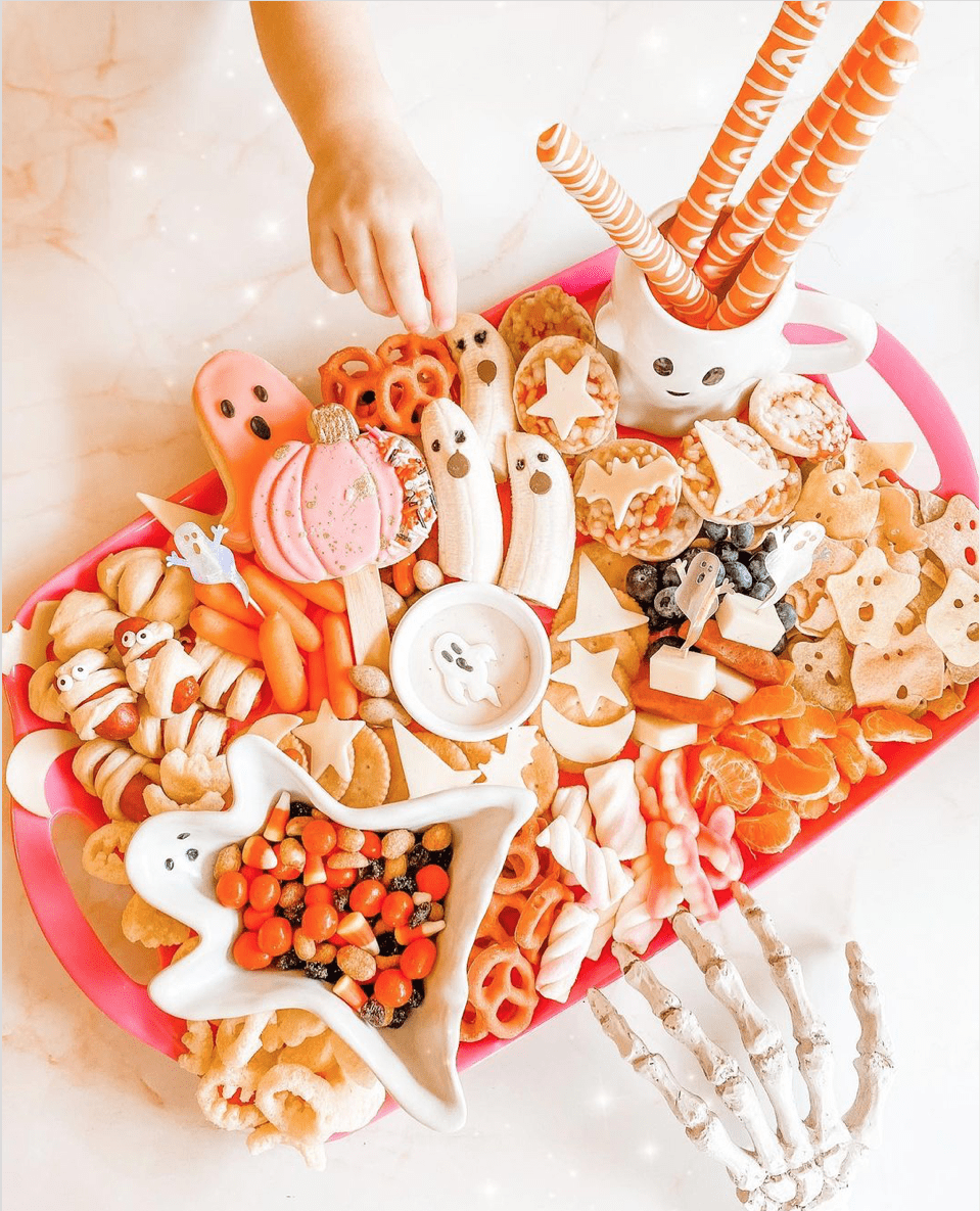 Cute Halloween charcuterie board for kids