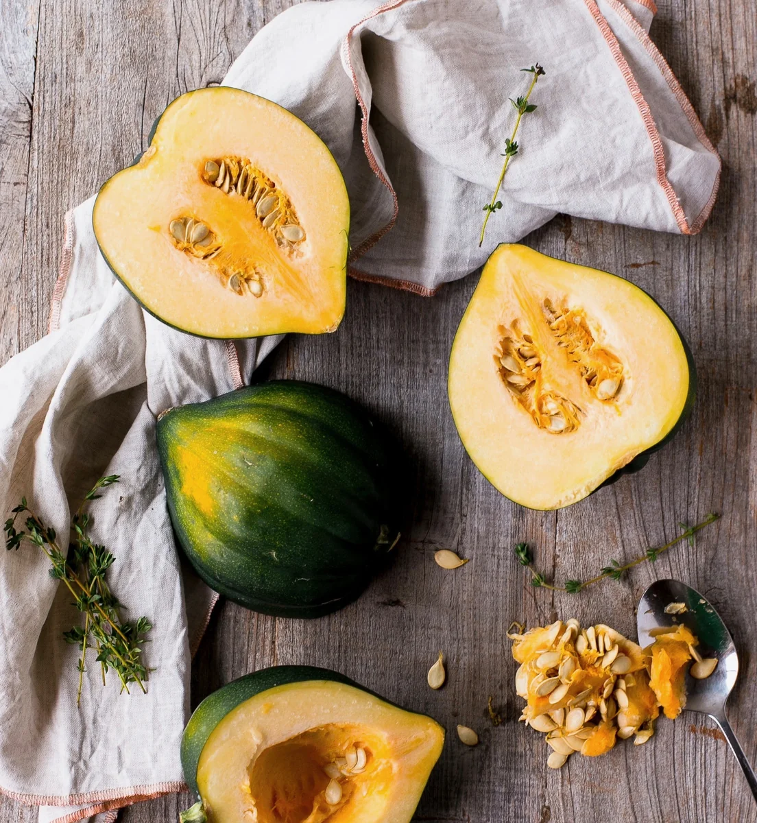 Winter squash cut open, the ayote used to make ayote en miel