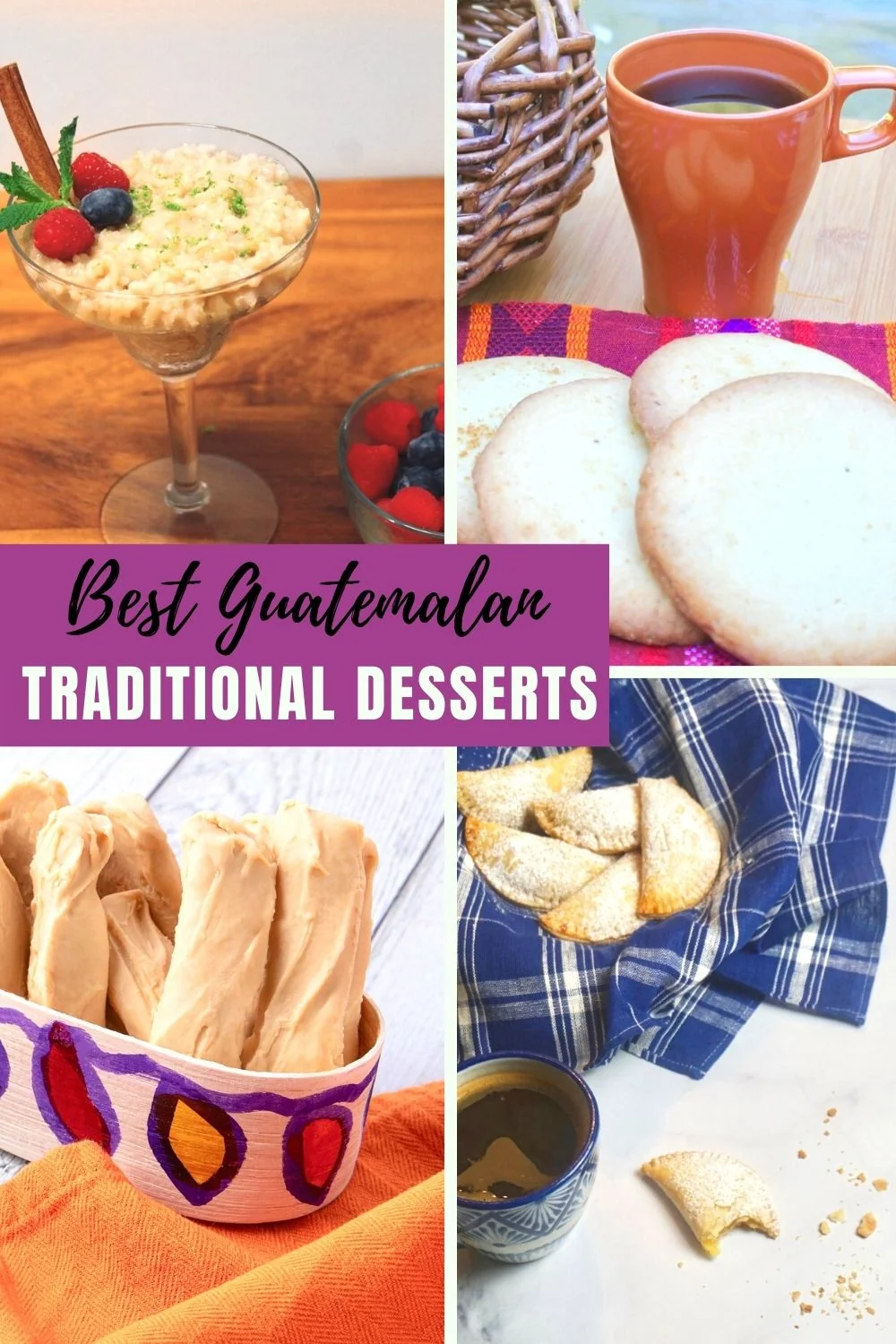 Postres guatemaltecos tradicionales: arroz con leche, champurradas, canillitas de leche y empanadas de manjar