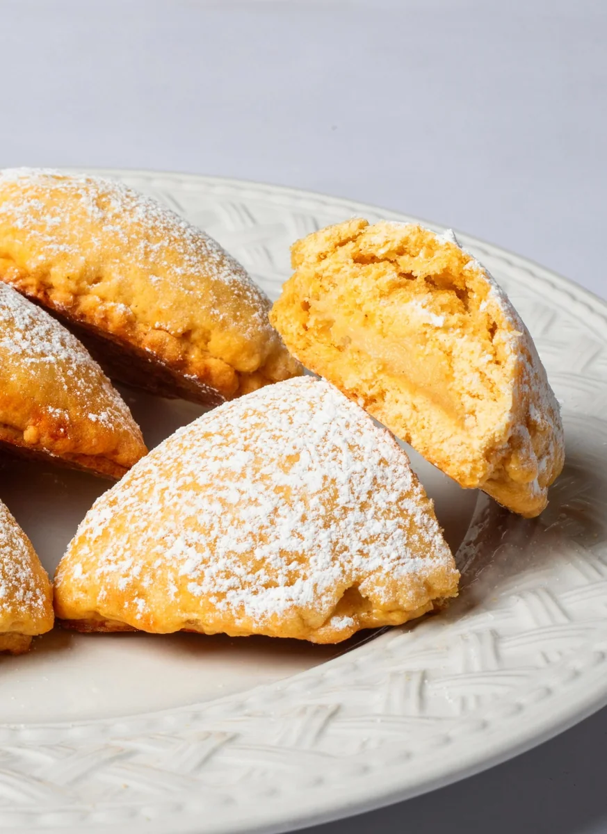 Guatemalan empanadas de manjar filled with sweet milk custard