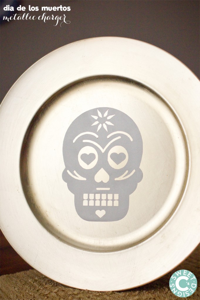 Dia de los muertos sugar skull tableware includes free SVG Cricut file