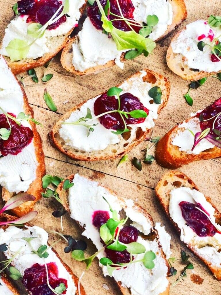  Cranberry Goat Cheese Toasts and other easy recipes to make with leftover cranberry sauce
