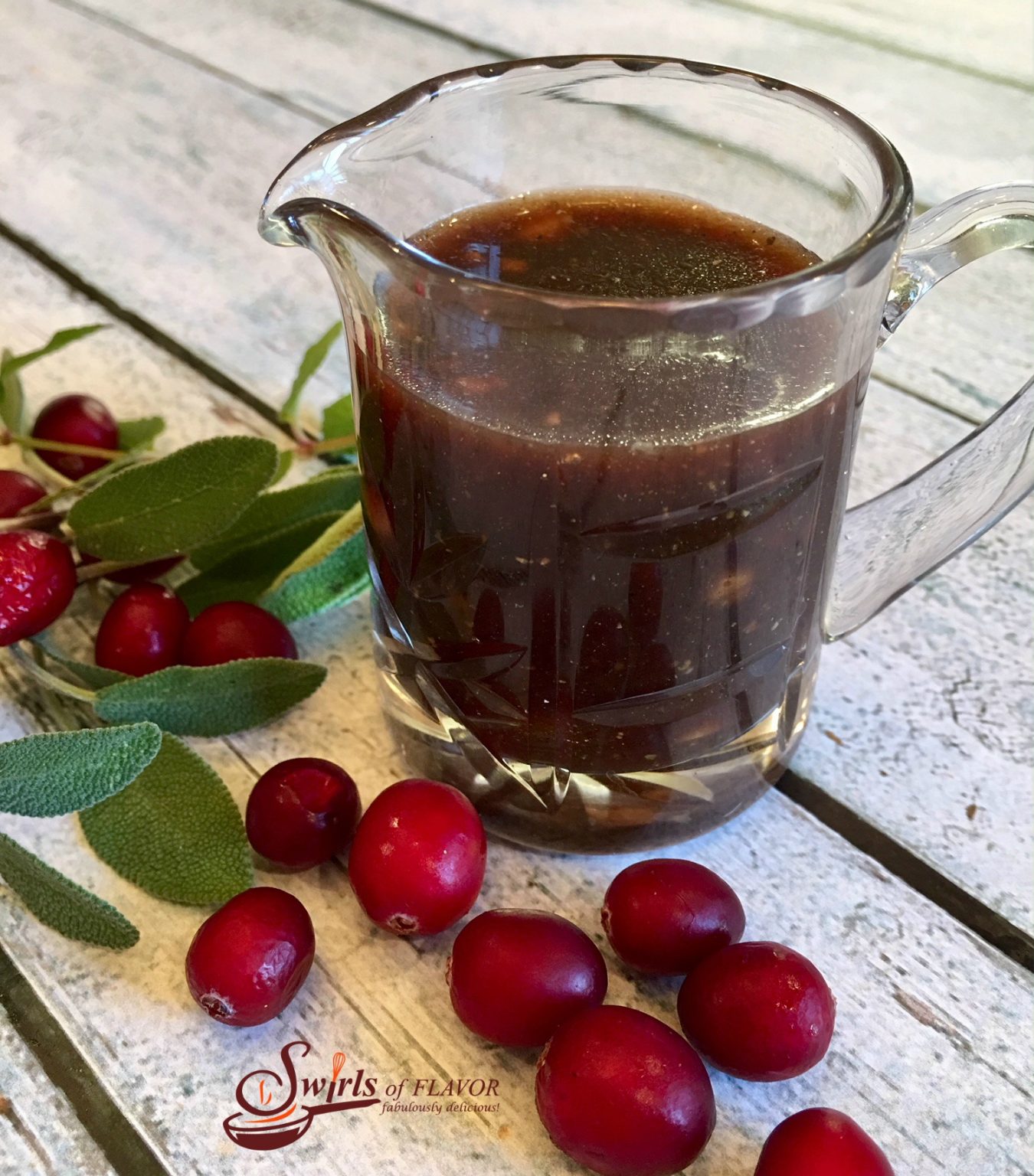 Cranberry vinaigrette made with leftover cranberry sauce