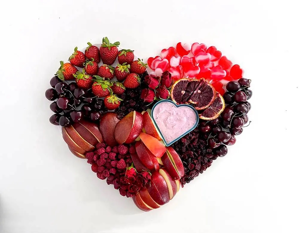 Healthy Red Fruit tray for Valentine’s Charcuterie Boards