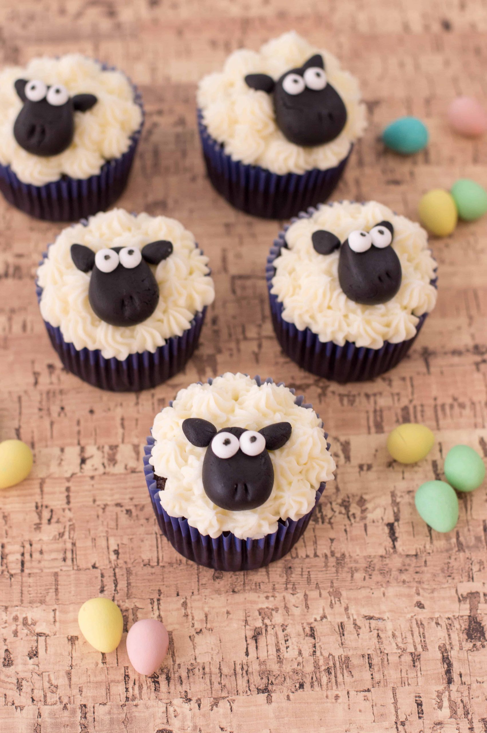 Funky Sheep Cupcakes