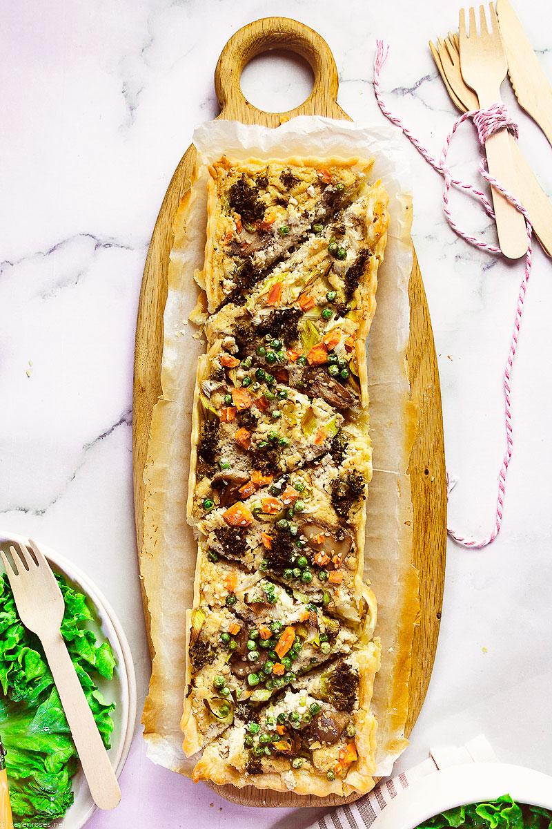 spring vegetable tart, make-ahead Easter brunch recipes 