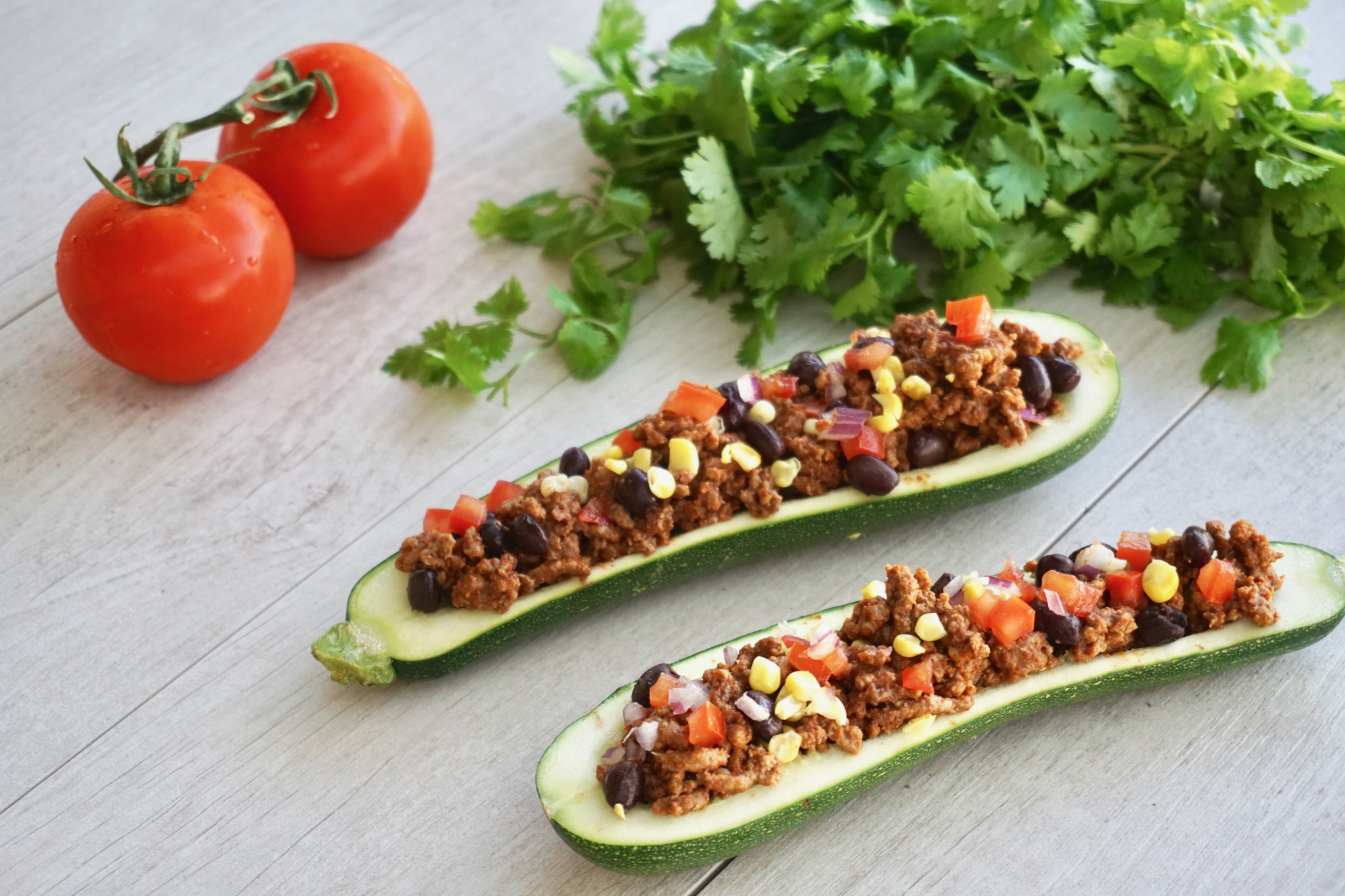 Healthy zucchini boats recipe