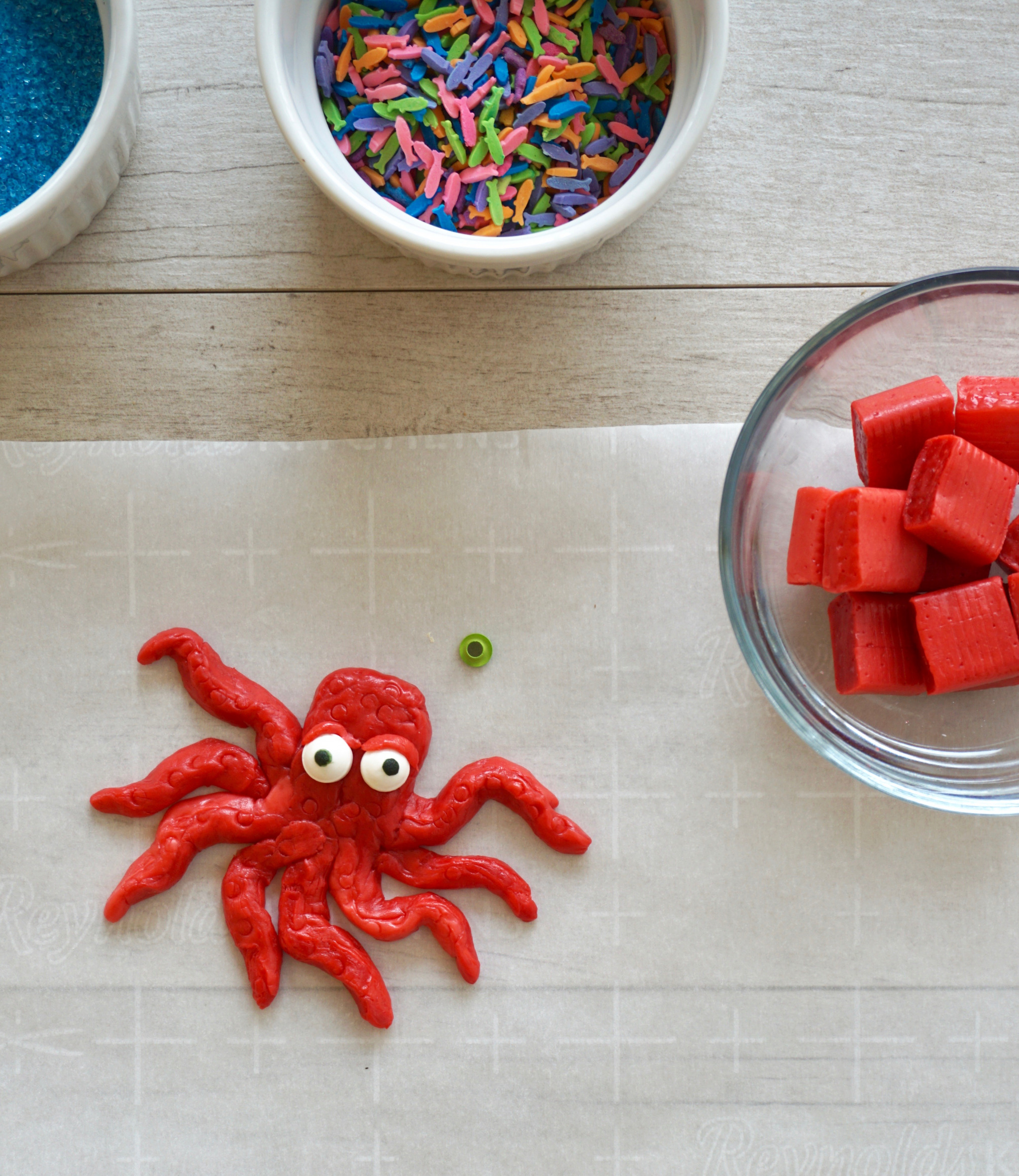 Octopus made with starburst candy