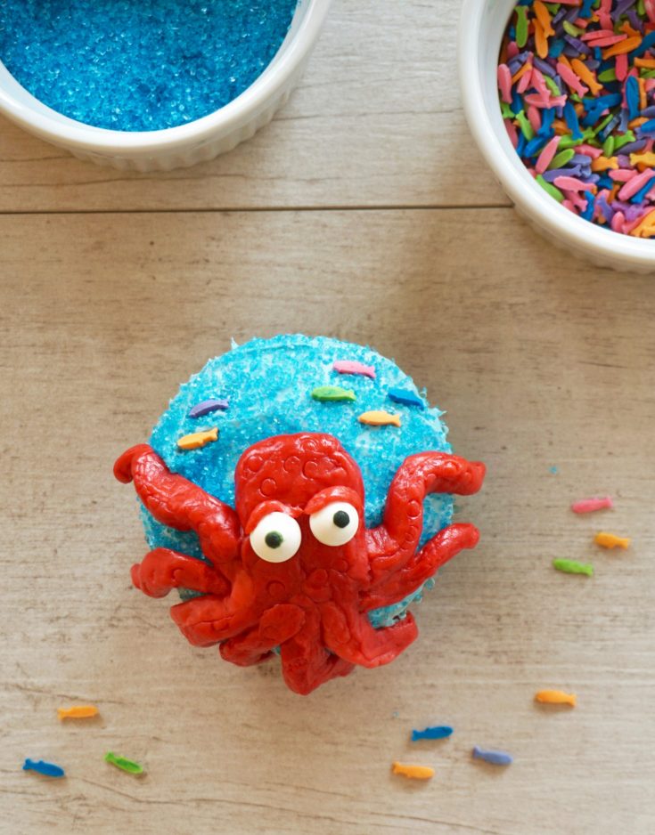 Under the Sea Theme Party: How to Make An Octopus Cupcake