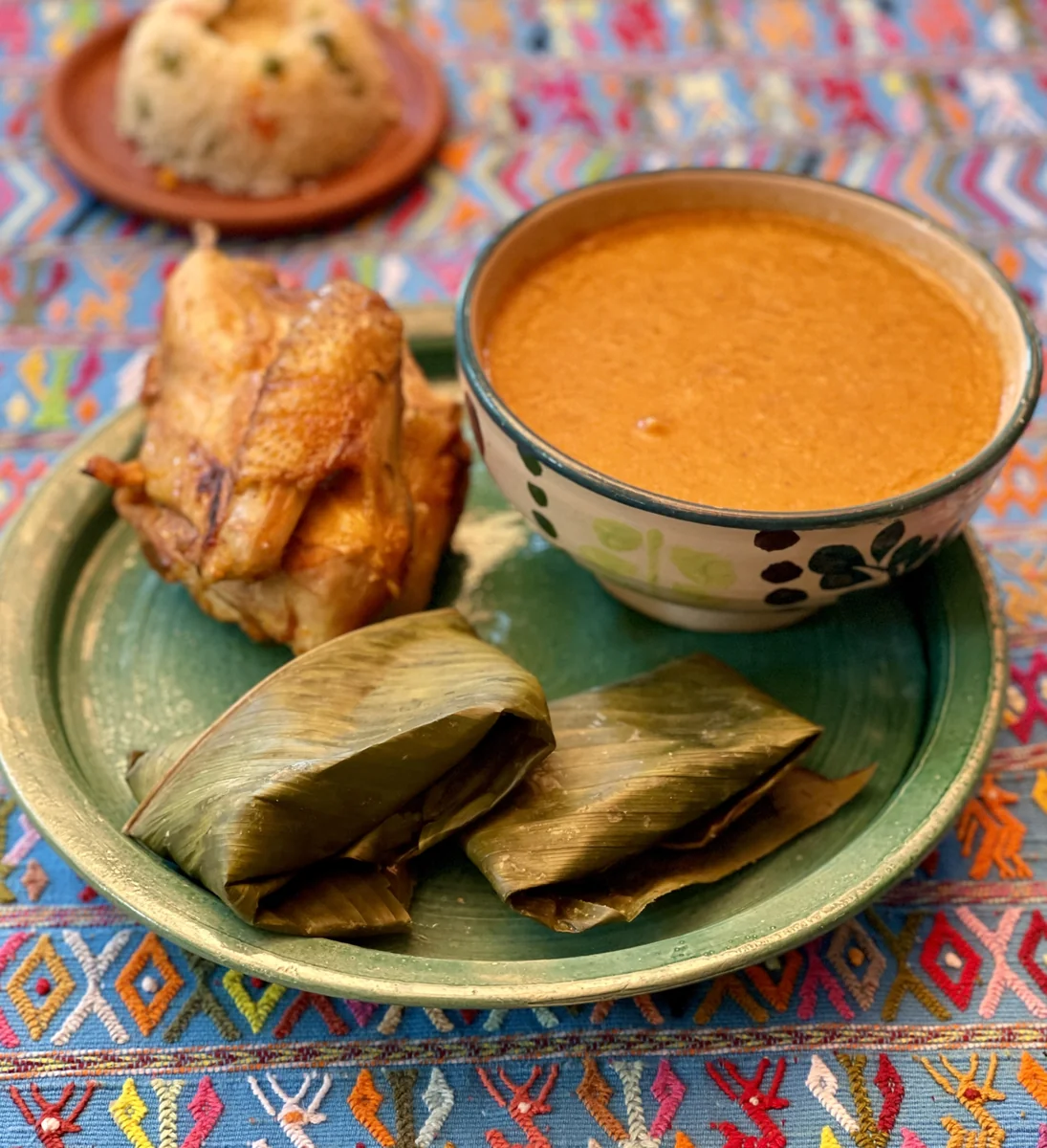 Pinol de gallina, guiso espesado con masa tostada