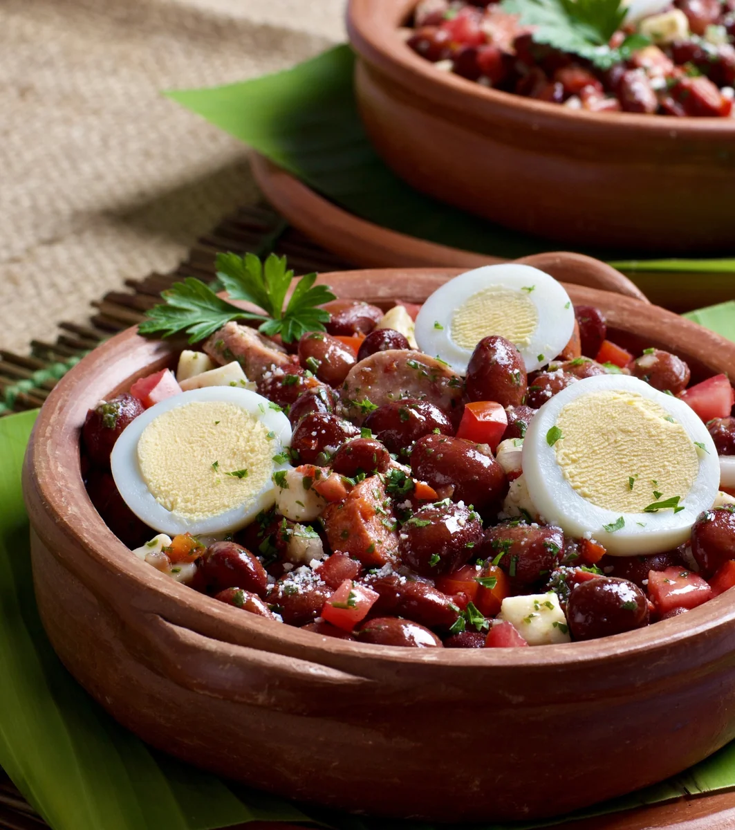 Piloyada antigüeña con frijoles piloy, cerdo y embutidos