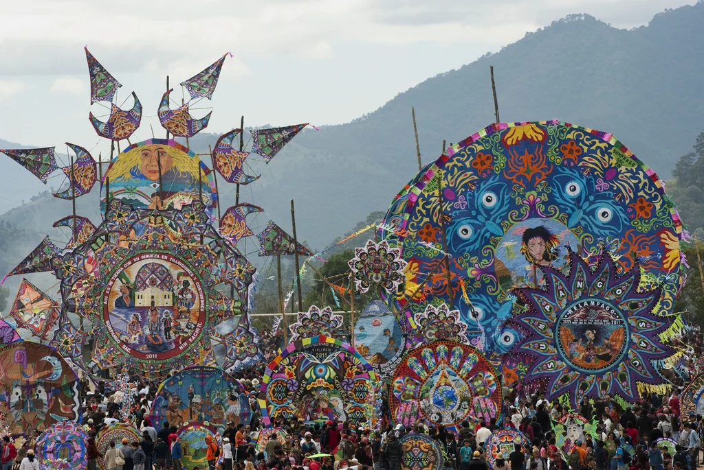 The Santiago Sacatepéquez giant kite festival for All Saints’ Day