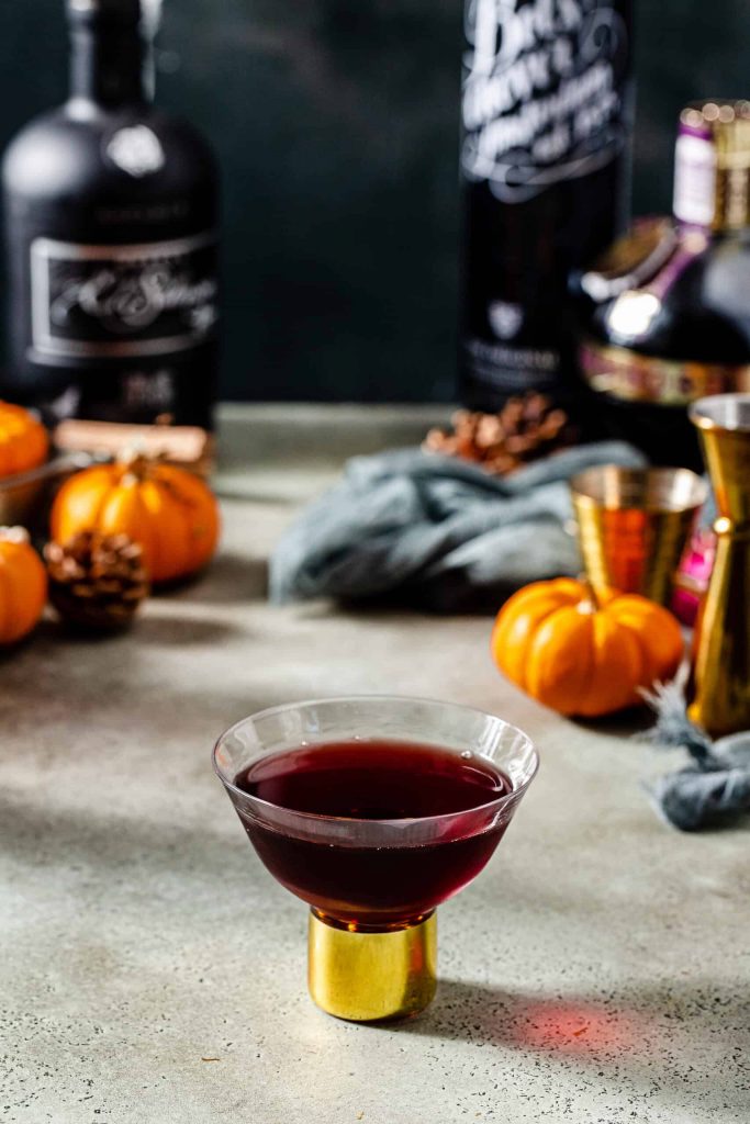 black heart Halloween cocktail