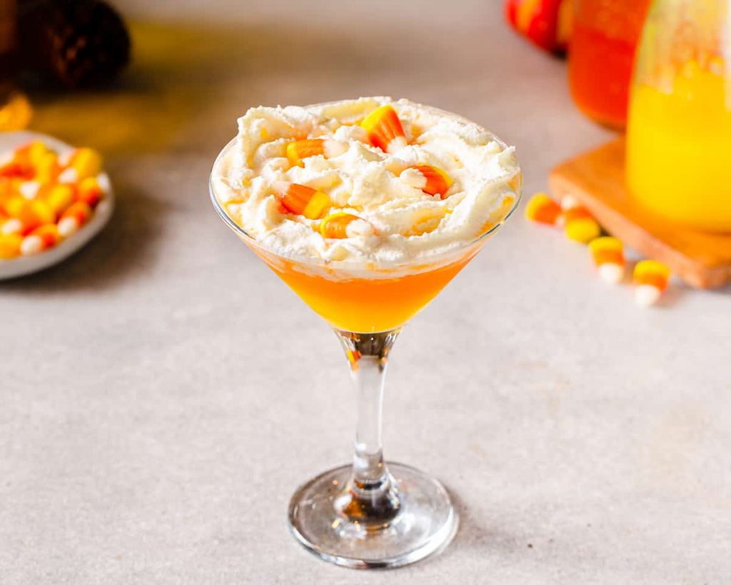 candy corn martini cocktail