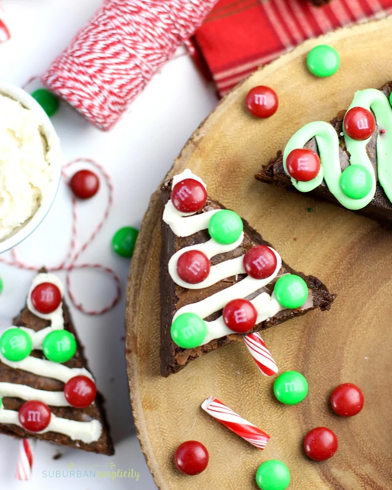 Easy Brownie Christmas Trees