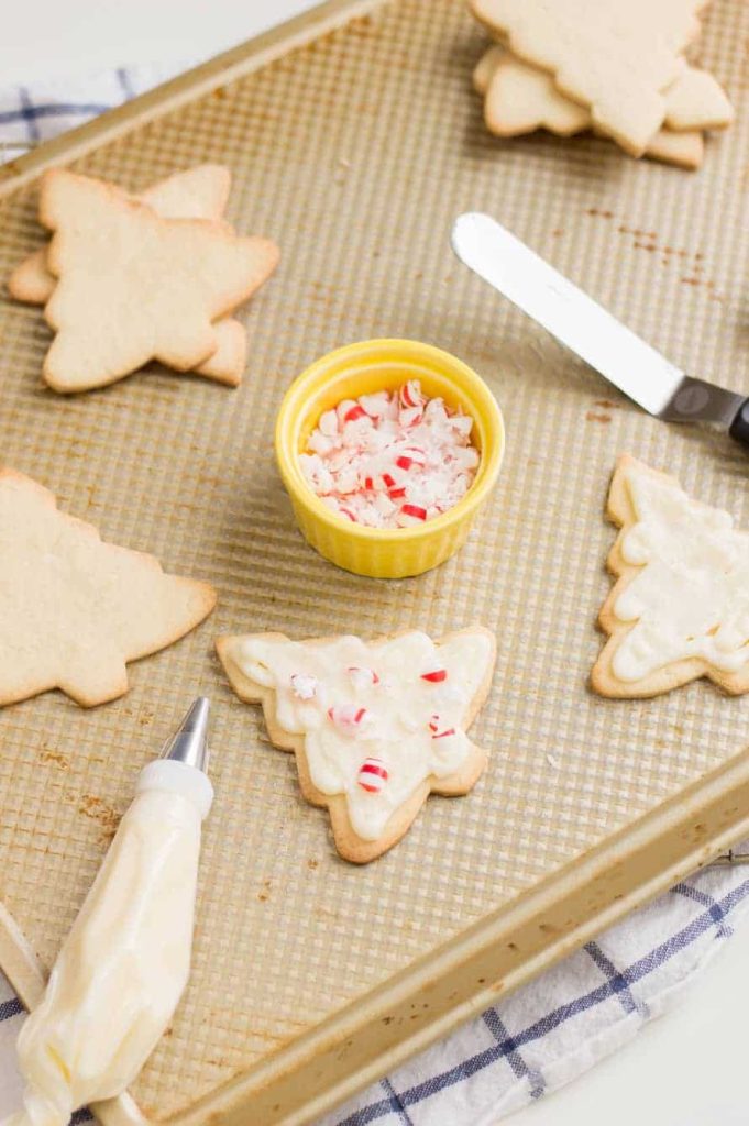 Christmas Tree Peppermint Cookies