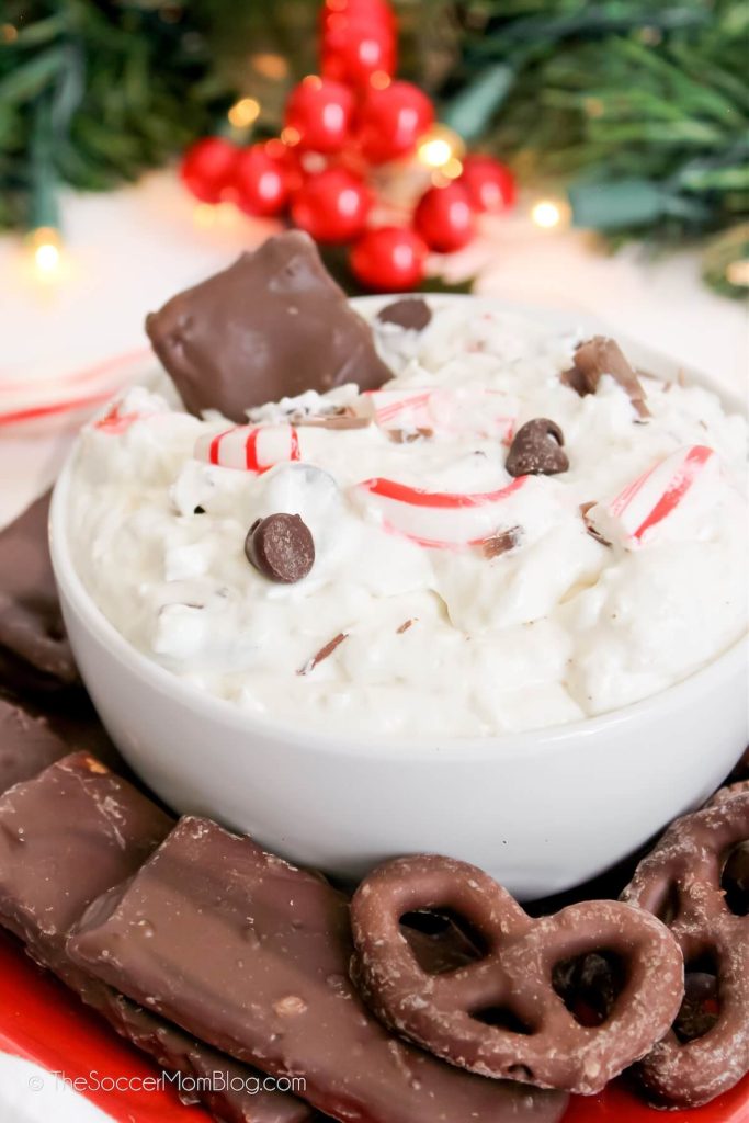 Peppermint Bark Cheesecake Dip