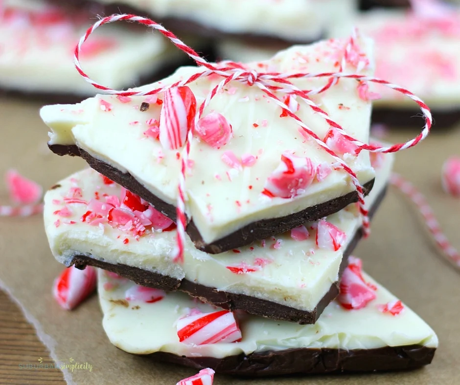 Dark chocolate peppermint bark