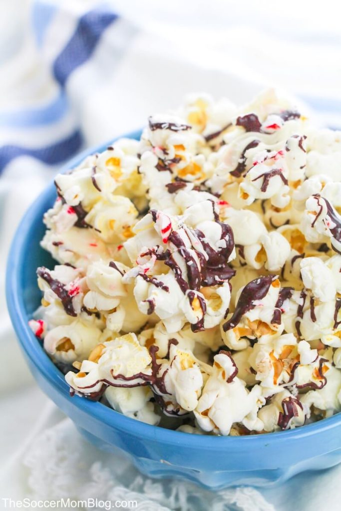 Peppermint bark pocorn