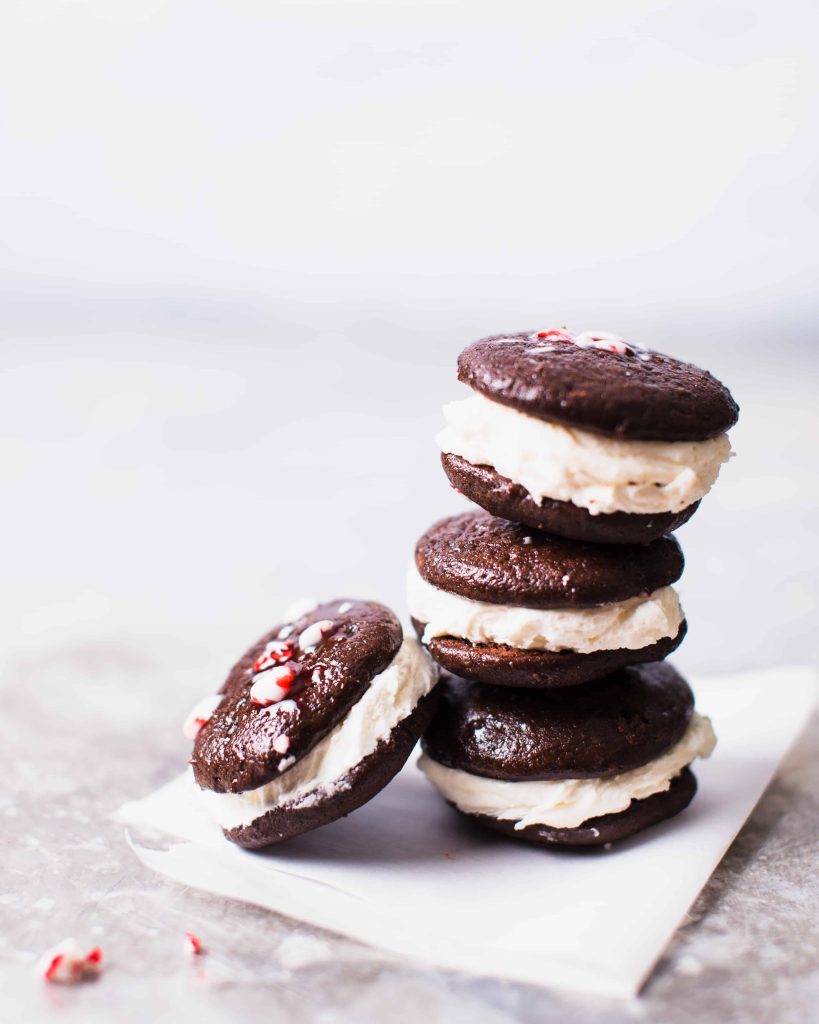 Peppermint Whoopie Pies Christmas cookies