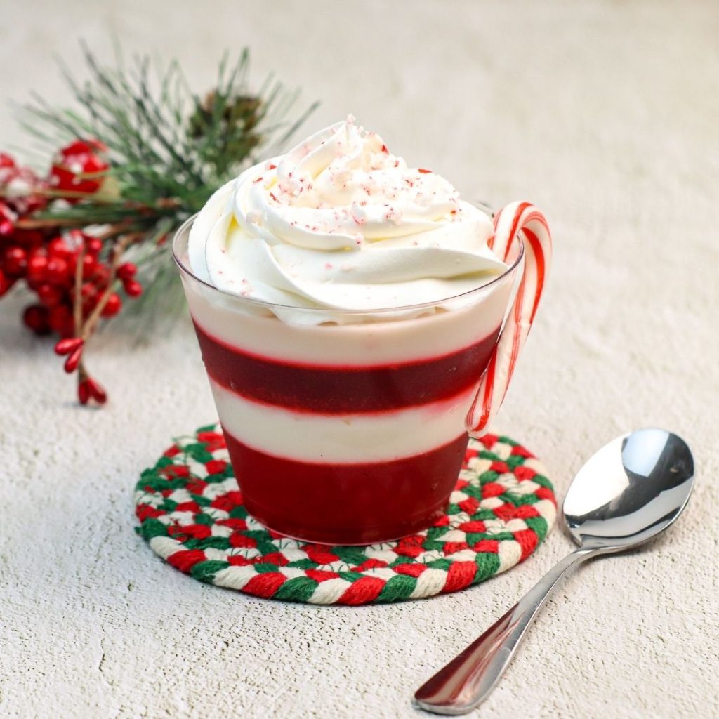 Candy Cane Jello shots