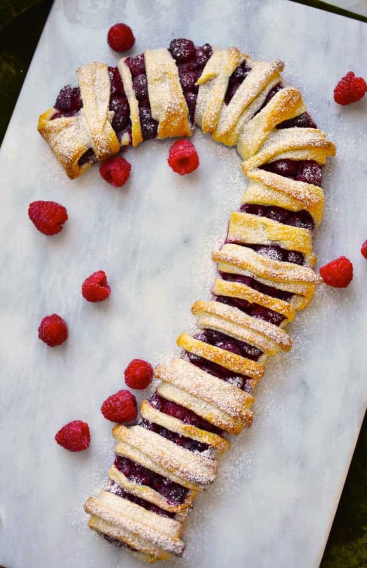 Candy cane puff pastry and other Christmas desserts
