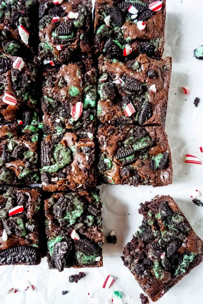 Oreo Peppermint Brownies