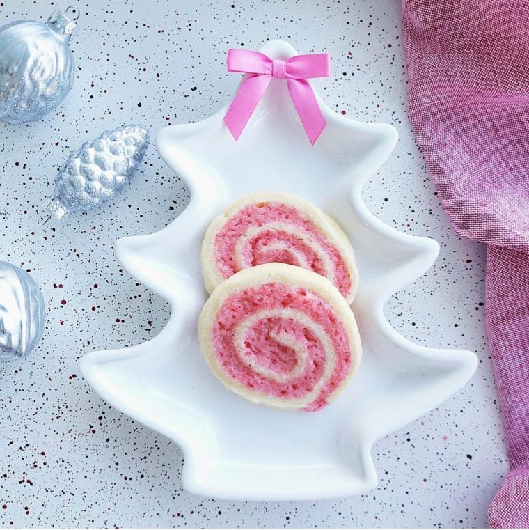 Peppermint pinwheel cookie recipe with candy canes