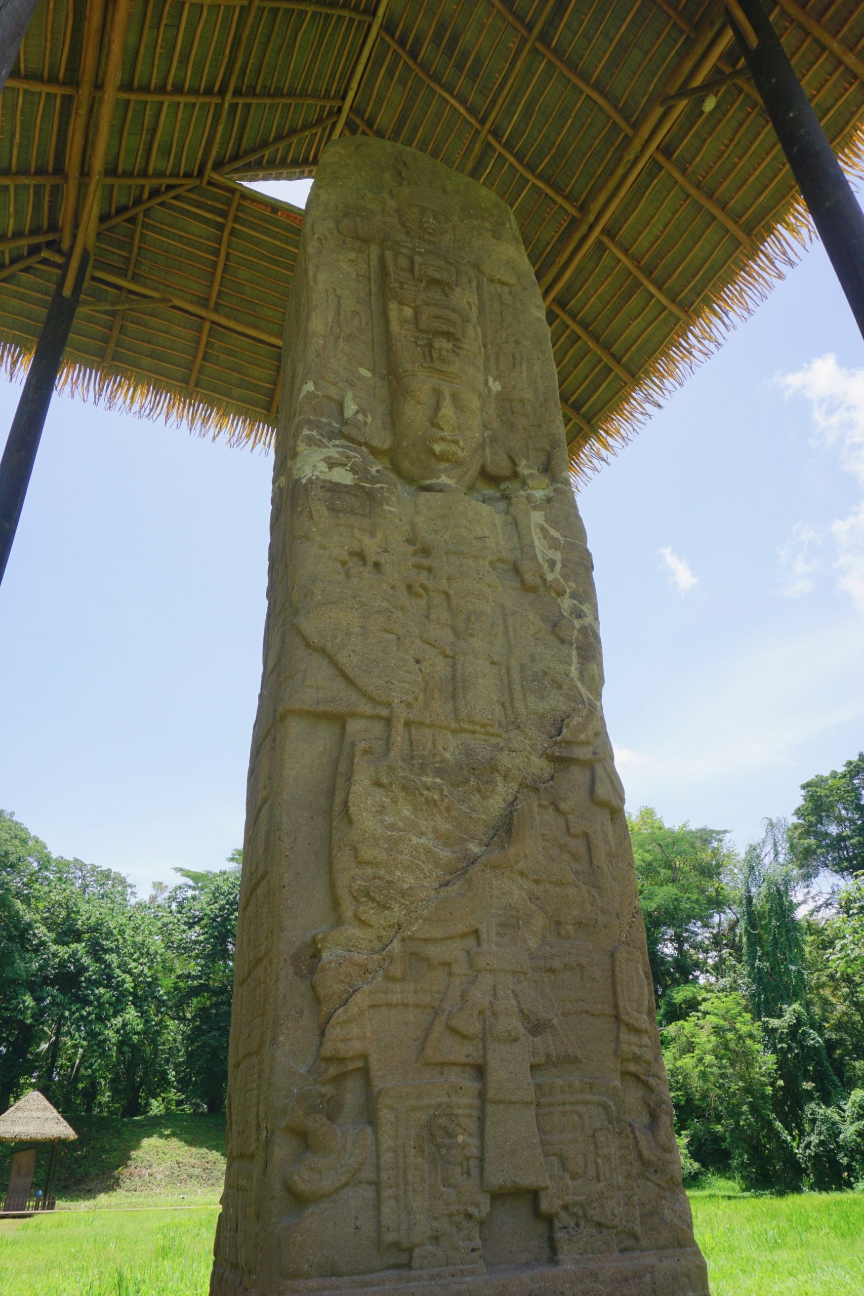 Quirigua stela in Guatemala