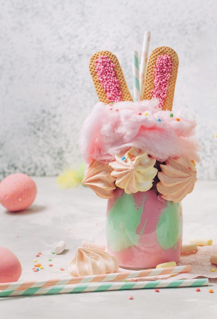 Bunny Ears Easter freak shake