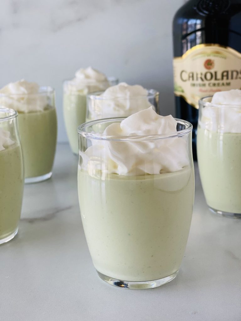 St Patricks Day Pudding Shots