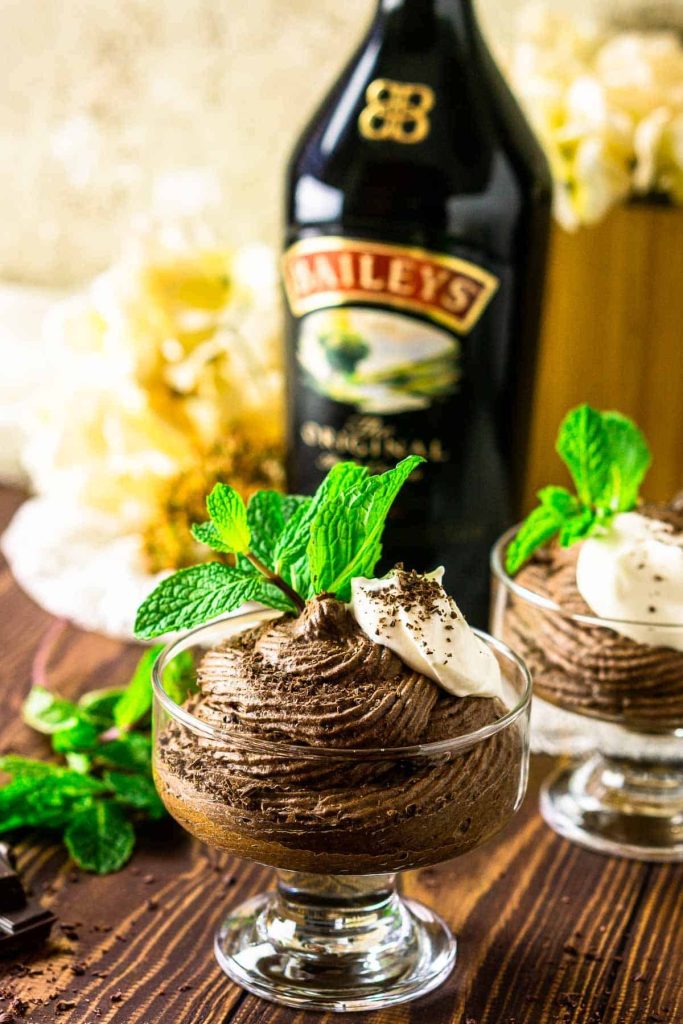 Bailey's Mousse with Irish Whiskey Whipped Cream