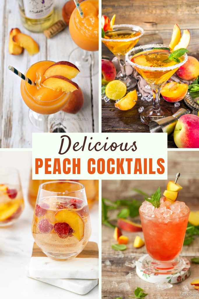 Peach Bellini Vodka Martini Cocktail - A Grateful Meal