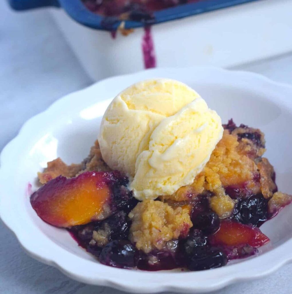 Blueberry peach cobbler recipe