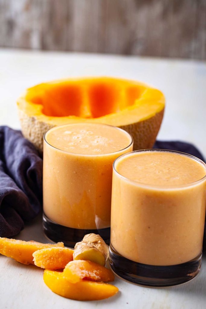 Peach cantaloupe smoothie and best peach smoothies