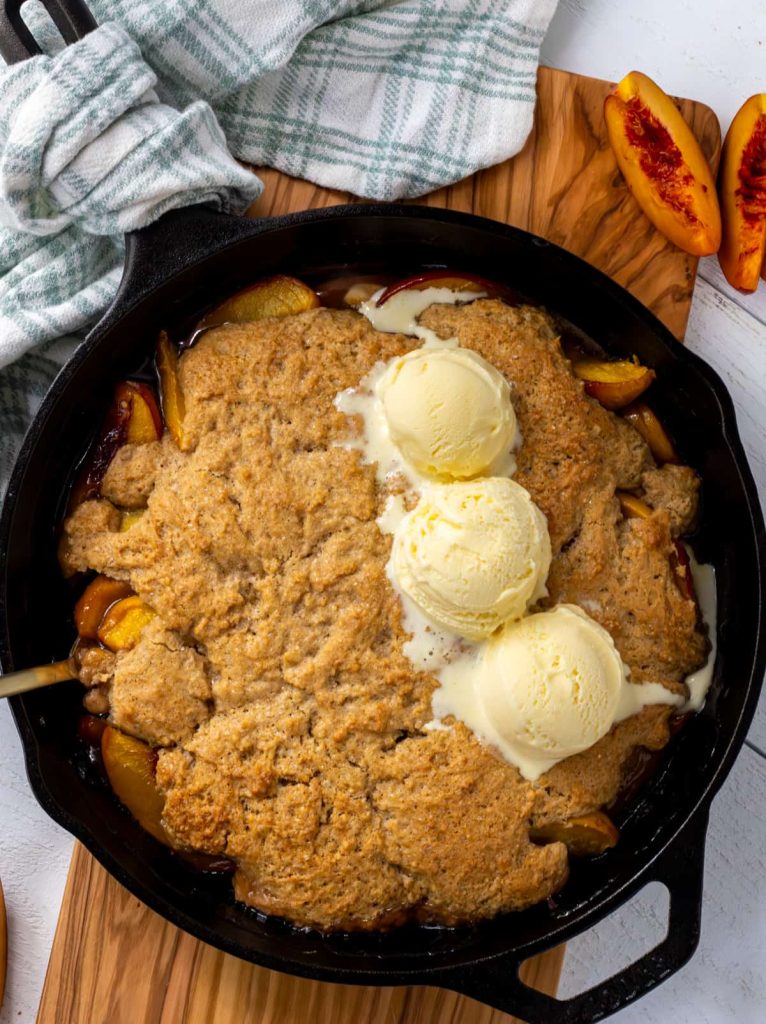 Cast Iron peach cobbler recipe