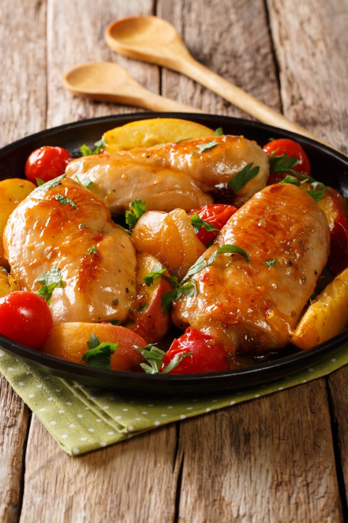 Easy baked peach chicken recipe